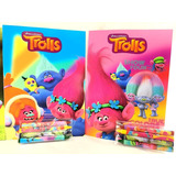 Party Favors Trolls - Juego De Libro Para Colorear Y Ceras (