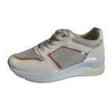 Zapatillas Urbanas Mujer Color Beige