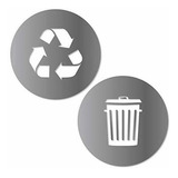 Etiqueta De Reciclaje Y Papelera Estilo De Logotipo