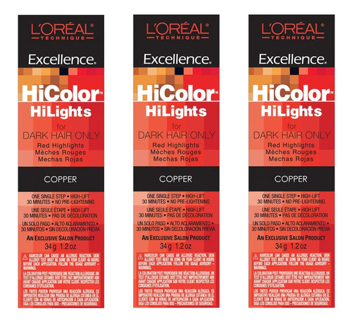 Hicolor Loreal Hilights Copper Color De Cabello Permanente T