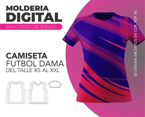Molderia Digital Camiseta Dama Futbol