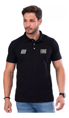 Camiseta Gola Polo  Fiat Masculina Camisa Premium