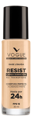 Base De Maquillaje Líquida Vogue Resist Resist Larga Duración Base Líquida Resist Tono Glamour - 30ml 30g