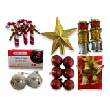 Kit De Árvore Natal Bolinha Enfeitar Decorar Pisca Pisca