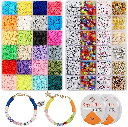 Kit De Cuentas P/hacer Pulseras, Collares Y Bisutería 6000 U