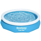 Alberca Piscina Semi Inflable Con Bomba Filtro Set Bestway Color Azul