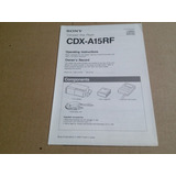 Manual Sony Cdx-a15rf Compact Disc Laser Original