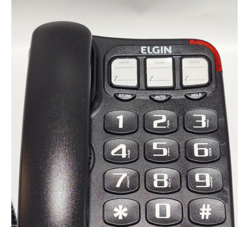 Telefone Elgin Com Fio E Chave Bloqueadora Preto - Tcf2300 