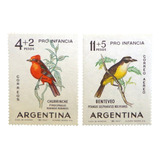 Argentina Aves, Serie Gj 1268-69 Retintados 1963 Mint L9278