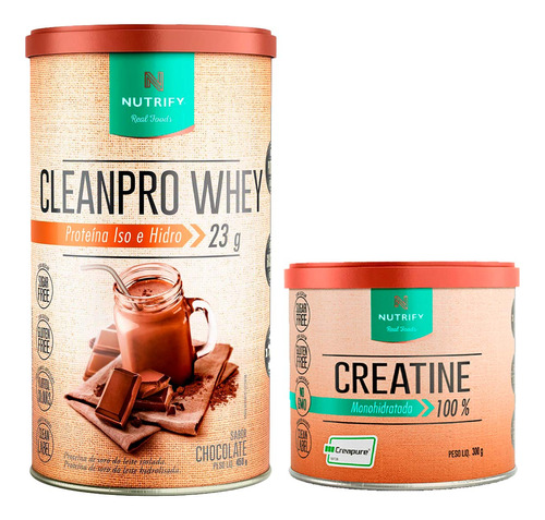 Kit Cleanpro Whey Protein 450g E Creatina Creapure 300g