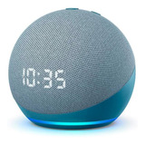 Amazon Echo Dot 4th Gen Alexa Azul C/ Relógio Twilight Blue