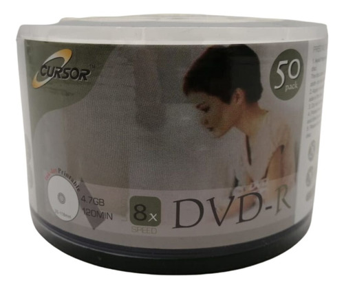 Dvd - R / Disco Imprimible Cursor 4.7gb 50 Unid