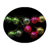 Guirnalda Bolas Multicolor 10 Luces Led Navidad Decoración