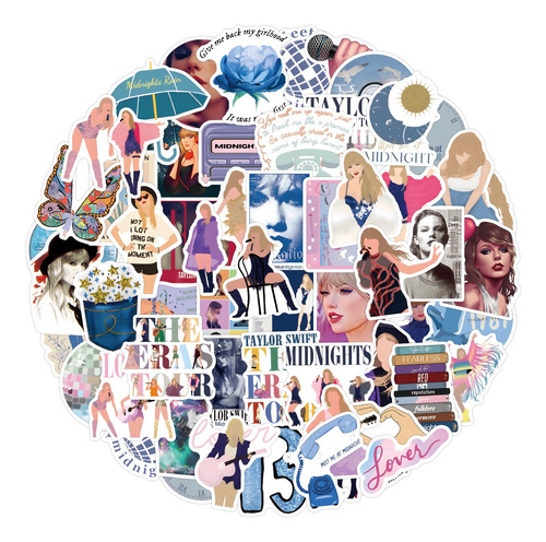 Taylor Swift Eras Tour 50 Calcomanias Stickers Pvc Vs Agua