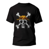 Playera Anime One Piece, Negra Skull Logo