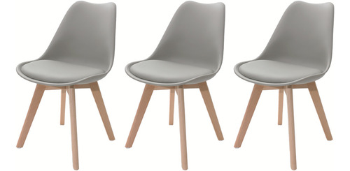 Kit 3 Cadeiras Para Mesa De Jantar Saarinen Design