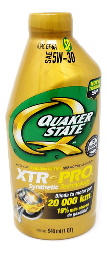 Aceite Motor 5w30 Xtr Pro Semisintetico 946ml Quaker State