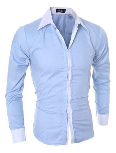 Camisa Casual Formal Slim Fit Strech Fitness