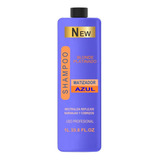 1 Litro Shampoo Matizador Azul Rubio Platinado Envío