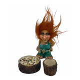 Troll Abre Camino + Comedero Figura De Resina 9 Cm