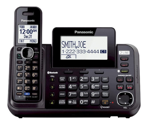 Teléfono Panasonic Kx-tg9541 Inalámbrico - Color Negro