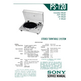 Manual De Serviço Do Toca-discos Sony Ps-t20 (cópia Em Pdf)