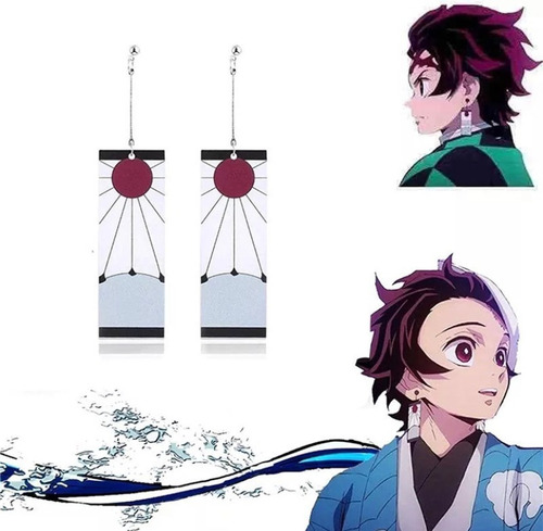 Aretes Cosplay Kamado Tanjiro Demon Slayer Kimetsu No Yaiba