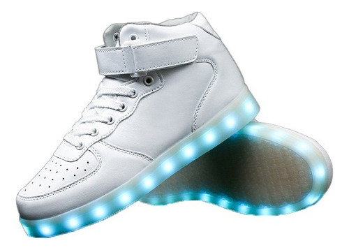 A Zapatos Con Luz Led Unisex Zapatos Altos Casuales