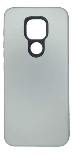 Funda Estuche Rígido Antigolpes Para Motorola G9 Play Plata