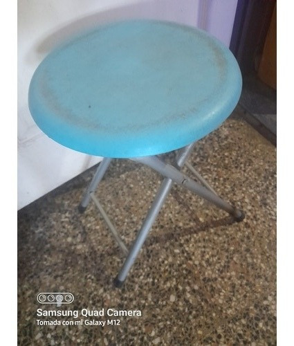 Silla Banqueta Banquito Taburete Plegable Caño Y Plástico