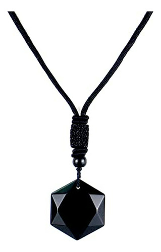 Cadena, Collar Para Hombr Collar De Obsidiana Arzasgo, Colla