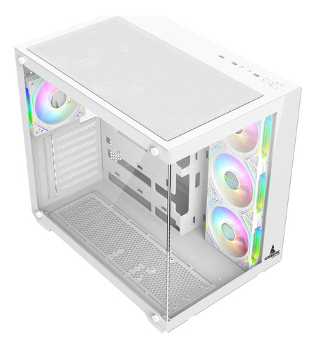 Gabinete Caja Chasis Gamer Iceberg Crystal Cube Blanco 011