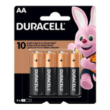 Pilha Alcalina Pequena Aa - Com 4 Unidades - Duracell