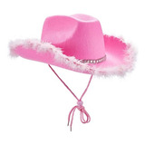 Chapéu Fluffy Feather Cowboymardi Gras Rave Cowgirl Ha [u]