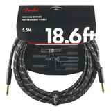 Cable Fender Deluxe 18,6ft Tweed Negro Enchapados 24k 5.5mts