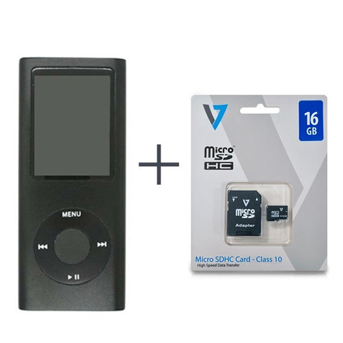 Reproductor Multimedia Mp4 Player + Memoria Micro Sd 16gb V7