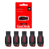 Kit Com 5 Pendrive Sandisk Cruzer Blade 32gb Sdcz50-032g-b35