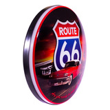 Luminoso Placa Led Route 66 C/ Carro Garagem Bar Boteco Neon