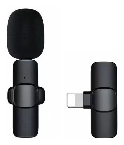 Micrófono Corbatero Inalambrico iPhone iPad Lightning Color Negro