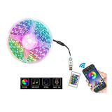 Fita Led 5050 Rgb Usb Bluetooth Controle App Ip65 Colorida