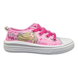 Zapatilla Baja Lona Plataforma Rosado Barbie Disney