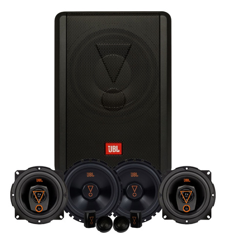 Subwoofer Jbl 8 Pol Com Par De Alto Falantes 5 E Kit 2 Vias