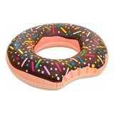 Flotador Inflable Diseño Donut 60cm Piscinas Inflables Color Marrón