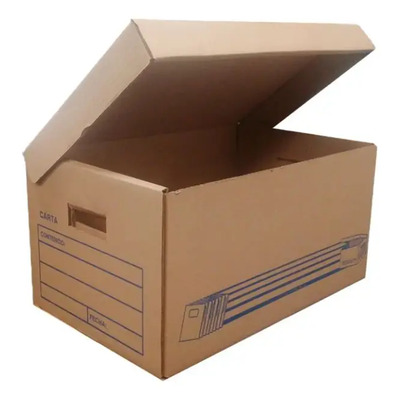 Caja De Archivo De Carton Con Tapa 10 Piezas Carta Organizar Color Marrón Claro