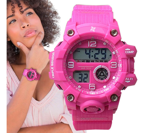 Relógio Digital Feminino Esportivo Pequeno Lindo Original