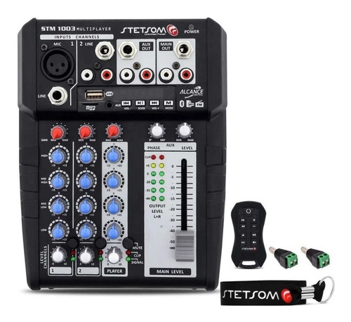 Mesa De Audio Stetsom Stm1003 3 Canais 12v Para Microfone