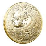 Anriy Moneda Q Dragon, Moneda China De Dragón De La Suerte,