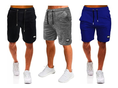 Pack X 3 Shorts De Hombre Deportivo Gimnasio Corto Jogging.