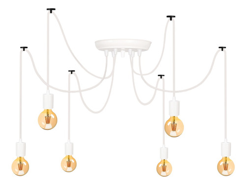 Lustre Aranha 6 Fios Pendente De Teto Arquiteto