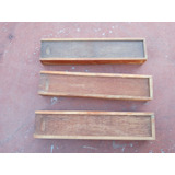 3 Antiguas Cajas Cartucheras Madera 22,2 X 4,8 X 2,4 Alto